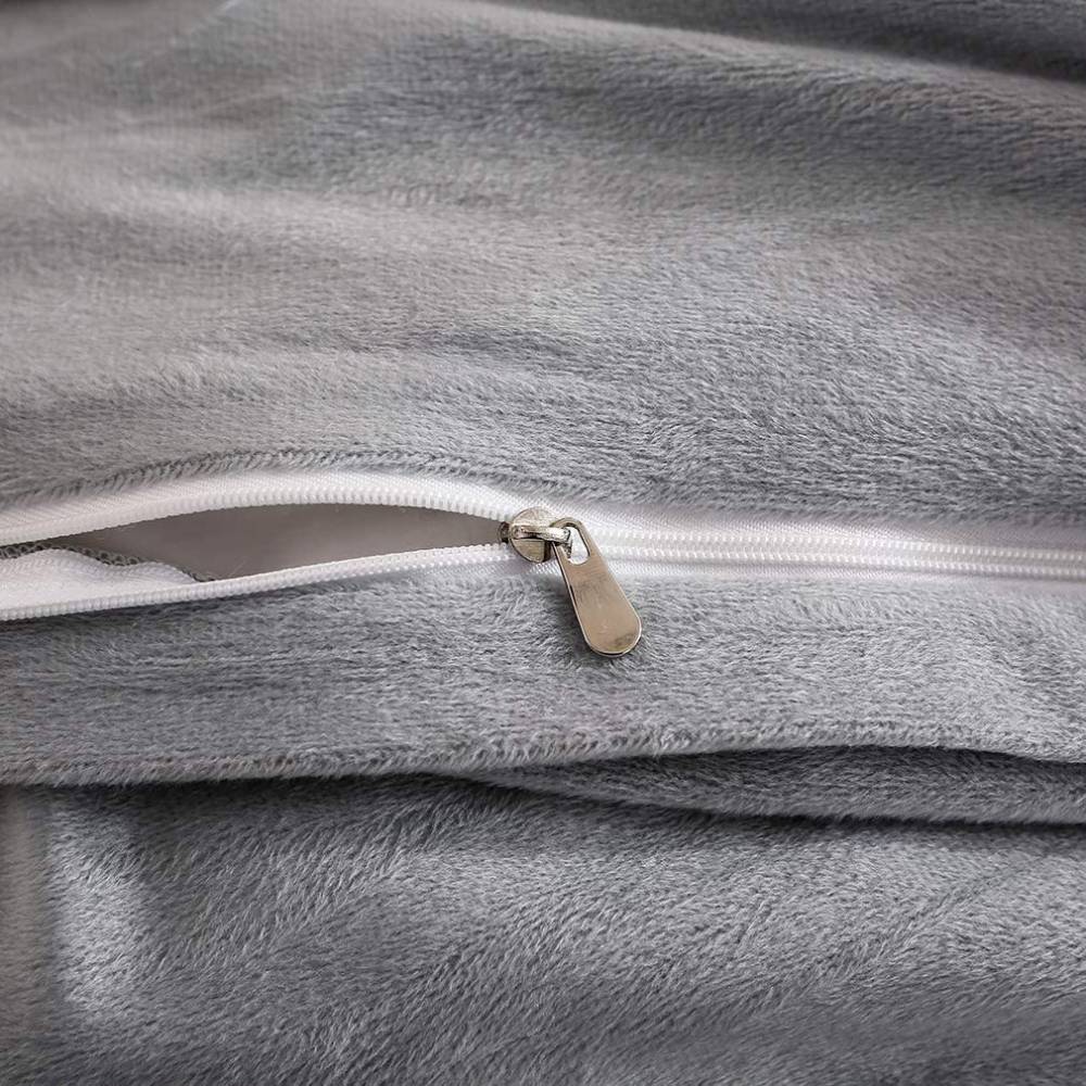 buy grey soft plush bedding set